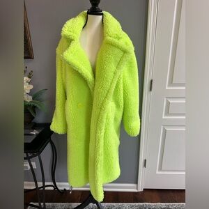 Neon Green Azalea Wang Coat from Akira – Medium/large Teddy Coat - NWT